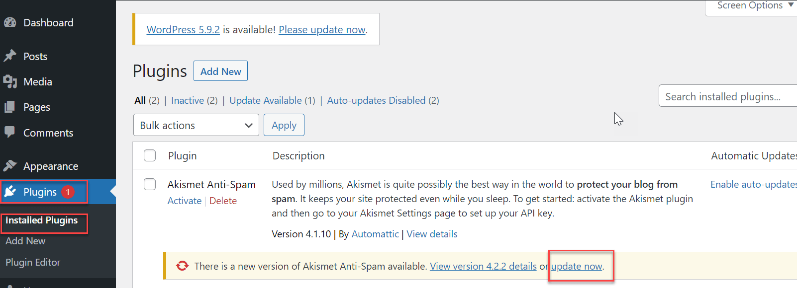 lillie updateplugins