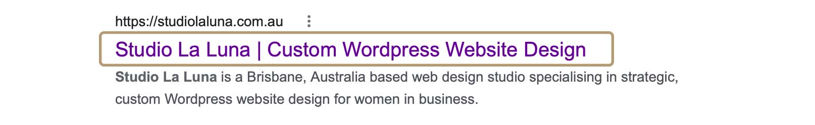 studio la luna meta title example
