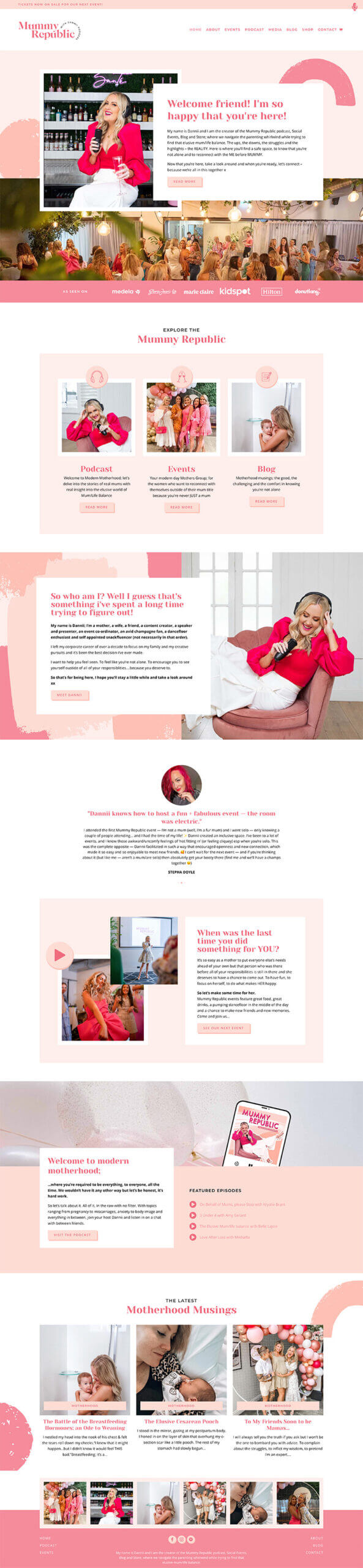 mummy republic website design by studio la luna