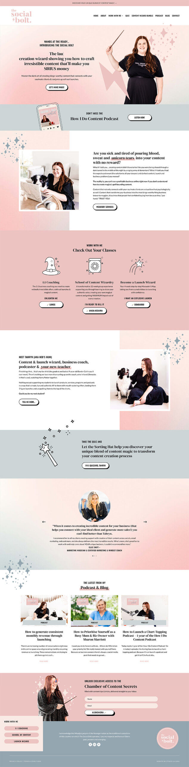 the social bolt website design by studio la luna