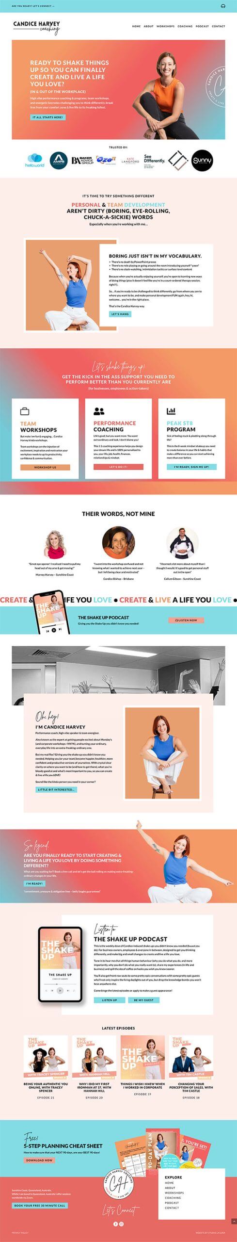 candice harvey website by studio la luna