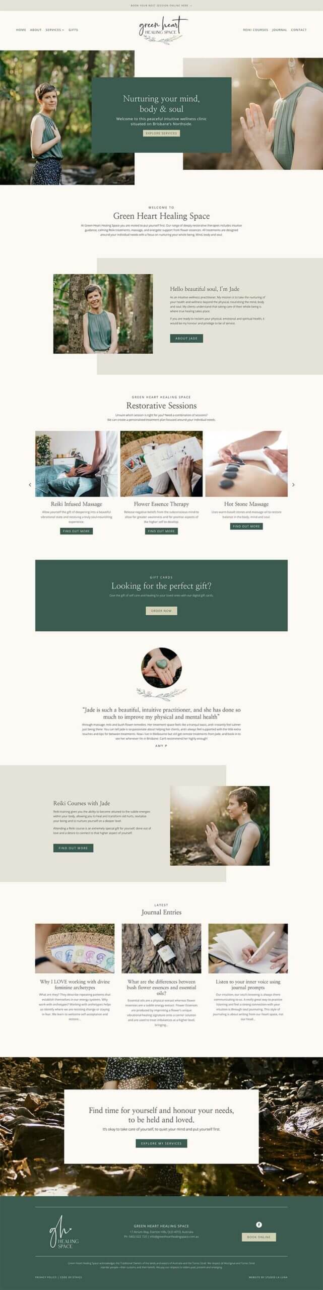 green heart healing space website design by studio la luna scaled